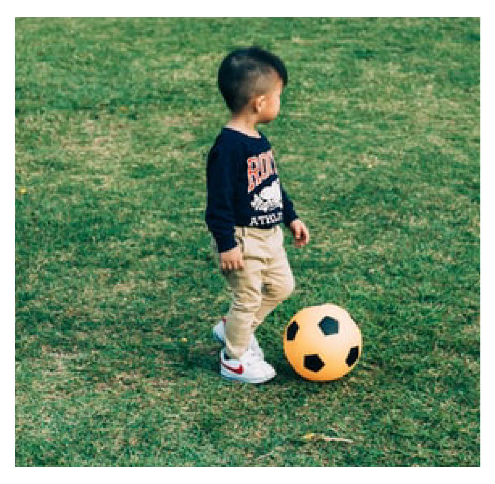 Child with football