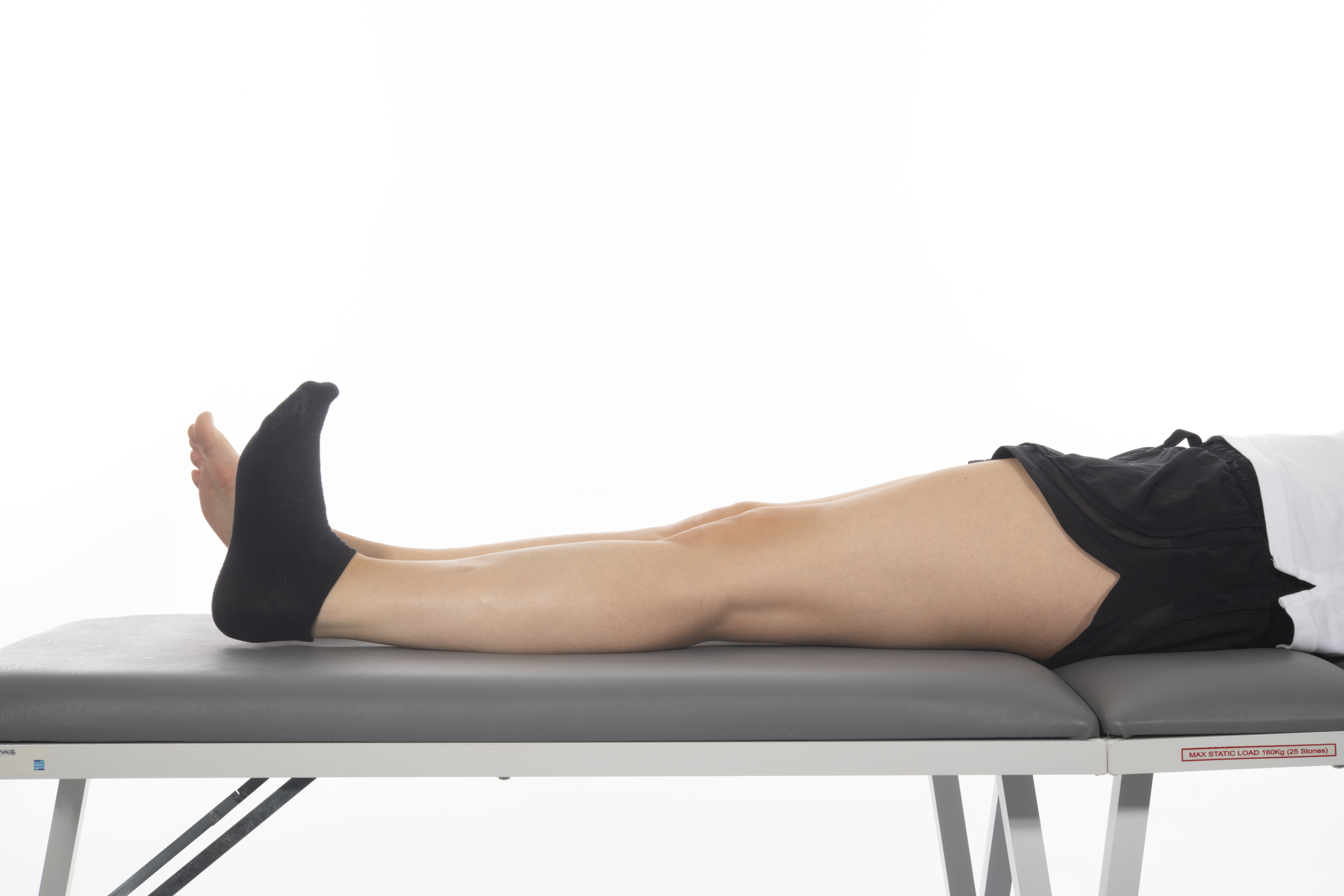 Static quadricep exercise; press back of your knee to the bed