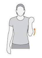 Bend your elbow as far as you can, then straighten it. Repeat 20 times.