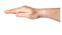 Move your thumb back to its starting position.