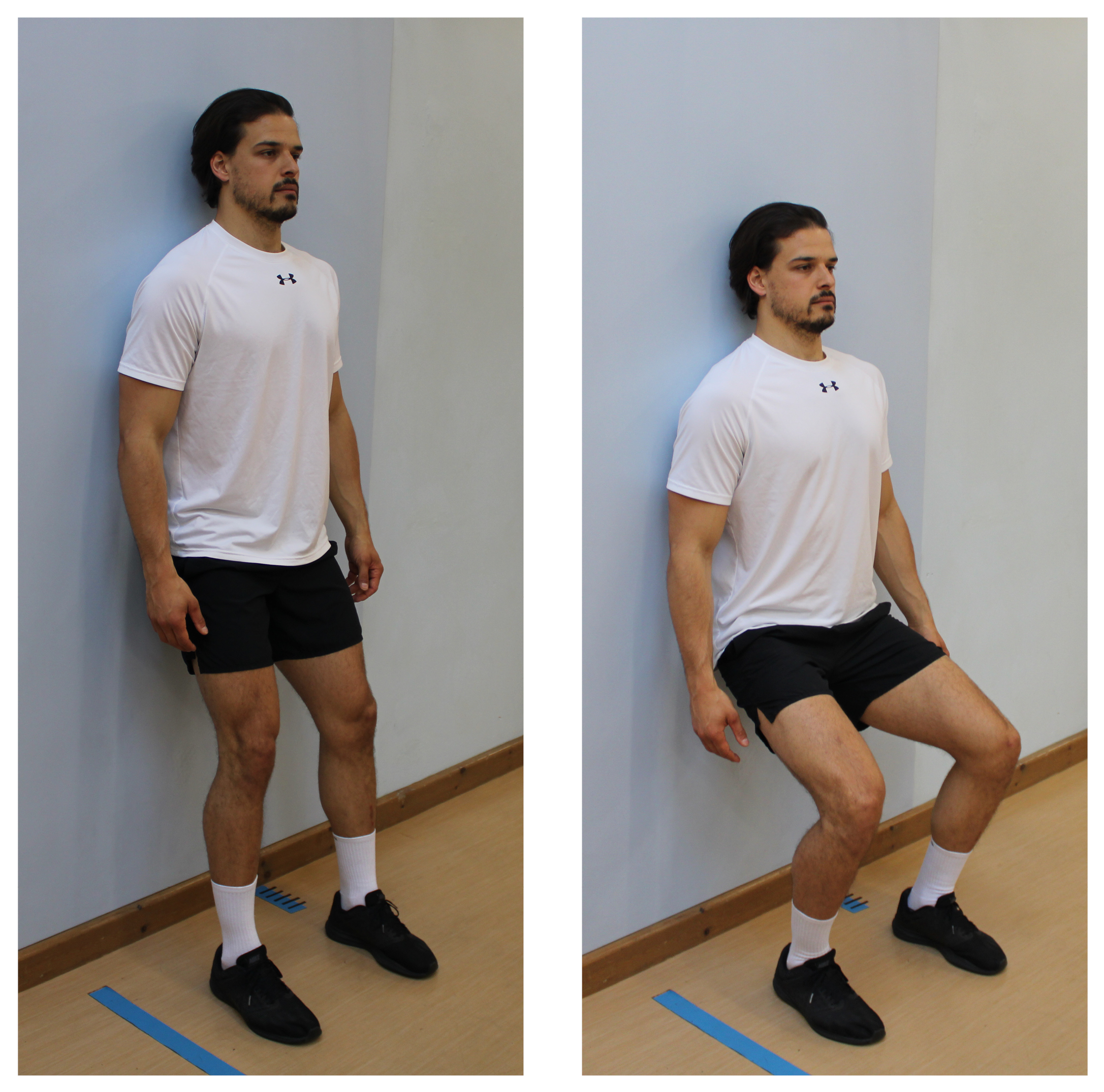 Wall squats exercise